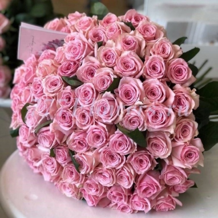 №1135 - Букет из 101 розовой розы - фото 777flowers