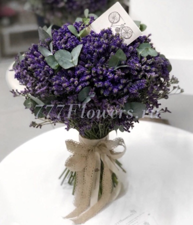 №1099 - Синий букет из вероники и эвкалипта - фото 777flowers