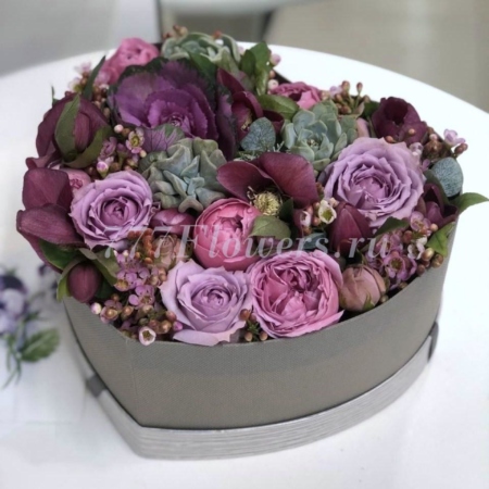 №7130 - Коробочки в форме сердца в асс.  - фото 777flowers