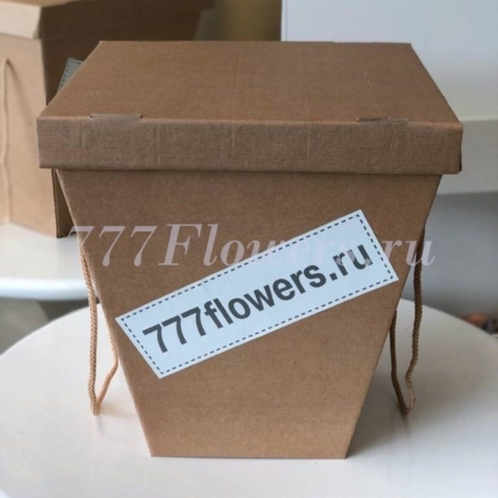 №7350 - Транспортировочная коробка для букета с ручками - фото 777flowers