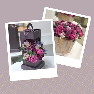 Сумка с цветами и фонарик в одной гамме фото 1 - 777flowers